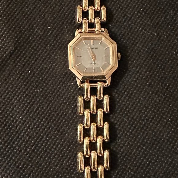 Vintage Geneve Quartz 14K Bracelet Watch Jewelry - Ladies Gold Watch